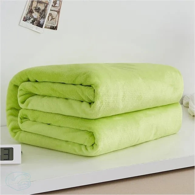 Plaid Polaire Vert Anis