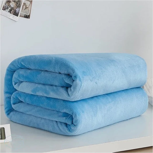 Plaid Polaire Bleu Ciel