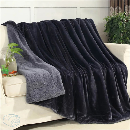 Plaid Polaire Gris Anthracite