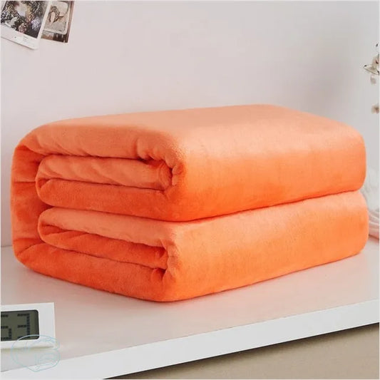 Plaid Polaire Orange