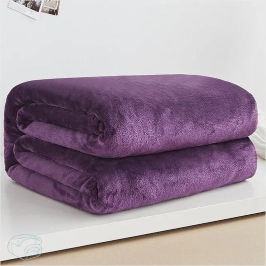 Plaid Polaire Prune