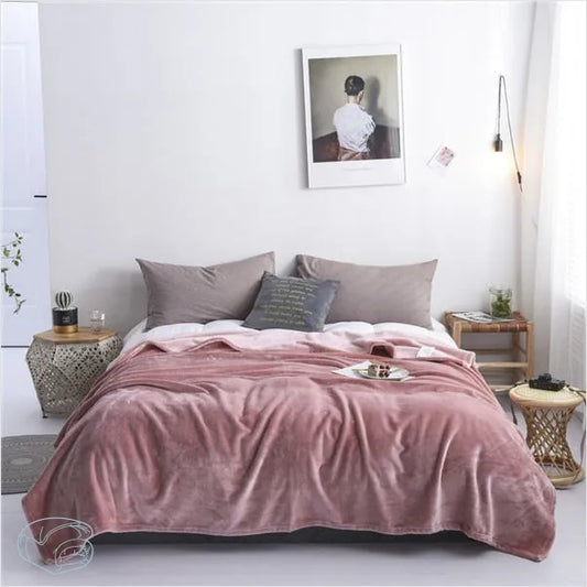 Plaid Polaire Rose Poudré